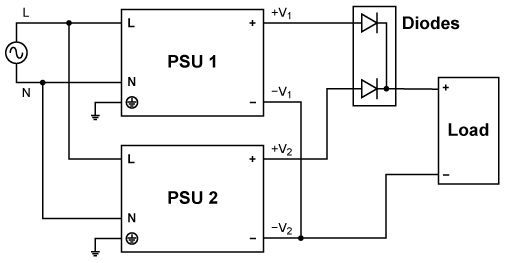 delta power supply how to operate parallel and series connection 50Cc Chinese ATV Wiring Diagram redundant connection diagram